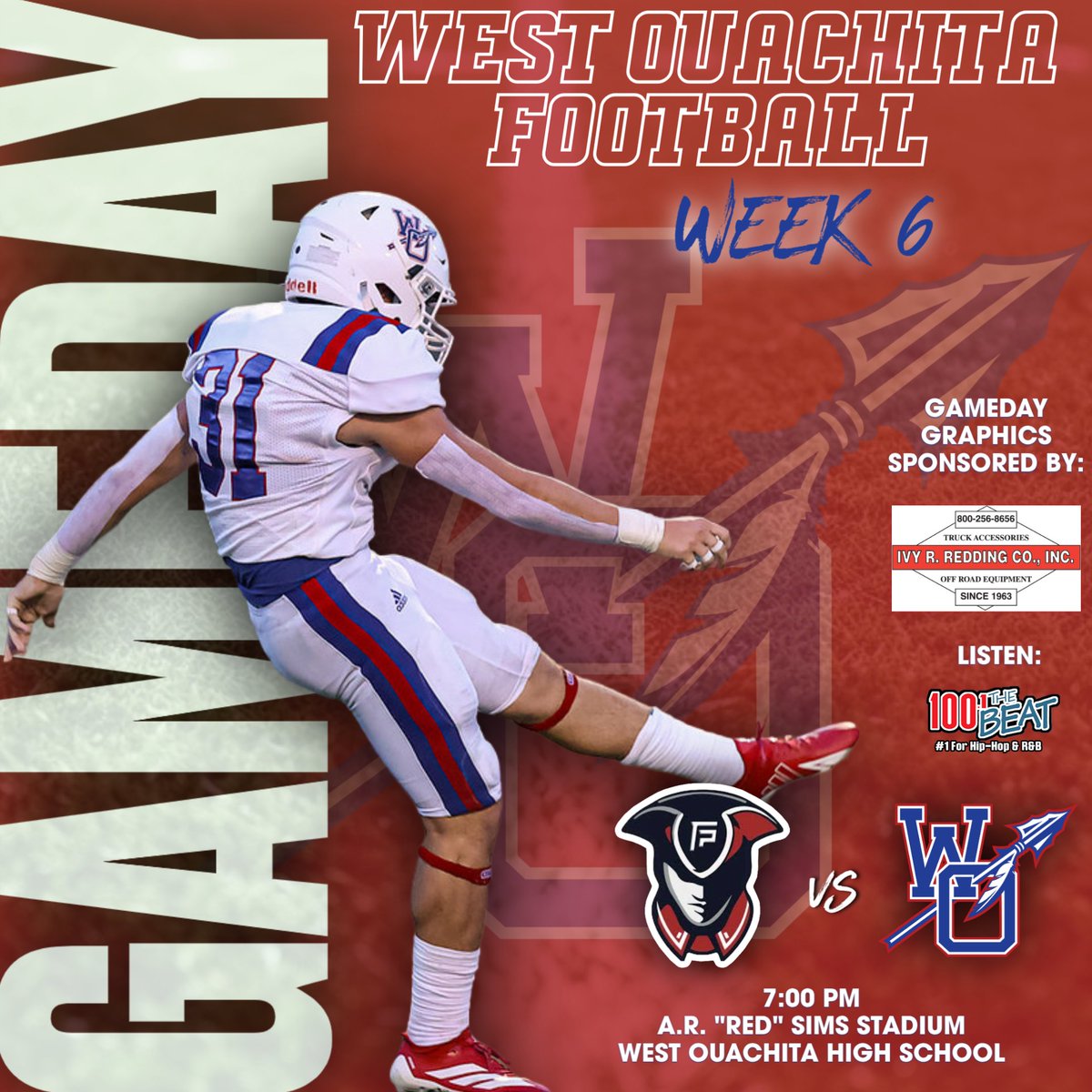 It's GAMEDAY! Come out to West Ouachita tonight as your Chiefs take on the Patriots from Franklin Parish! Grab your tickets early with the GoFan App or website. Remember our gates are CASHLESS! 

Go Chiefs! 
gofan.co/event/3613273?…