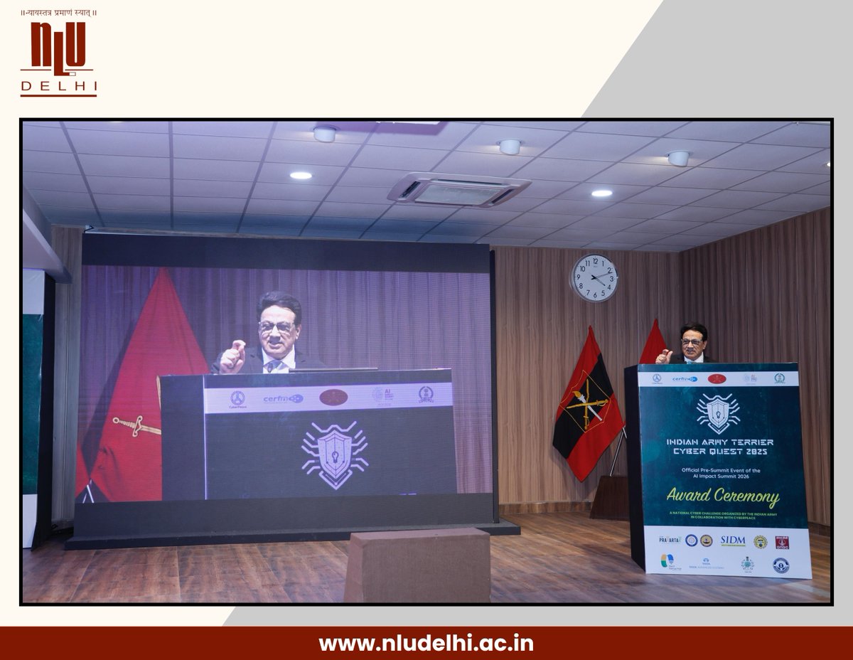 Prof. (Dr.) G.S Bajpai was invited as a ‘Distinguished Guest’ in ‘Indian Army Terrier Cyber Quest 2025’ National Level Hackathon organized by the Indian Army in collaboration with CyberPeace Foundation, Ministry of Defence and IIT Madras on October 8, 2025.