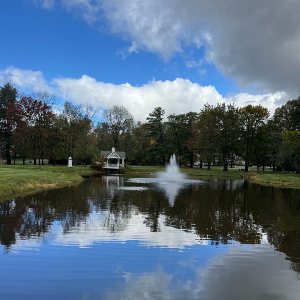 thepondandlake's tweet image. Crystal-clear reflections and a perfectly running fountain. 

#rexfordny #pondaerator #watermanagement #pondwater  #waterreflection