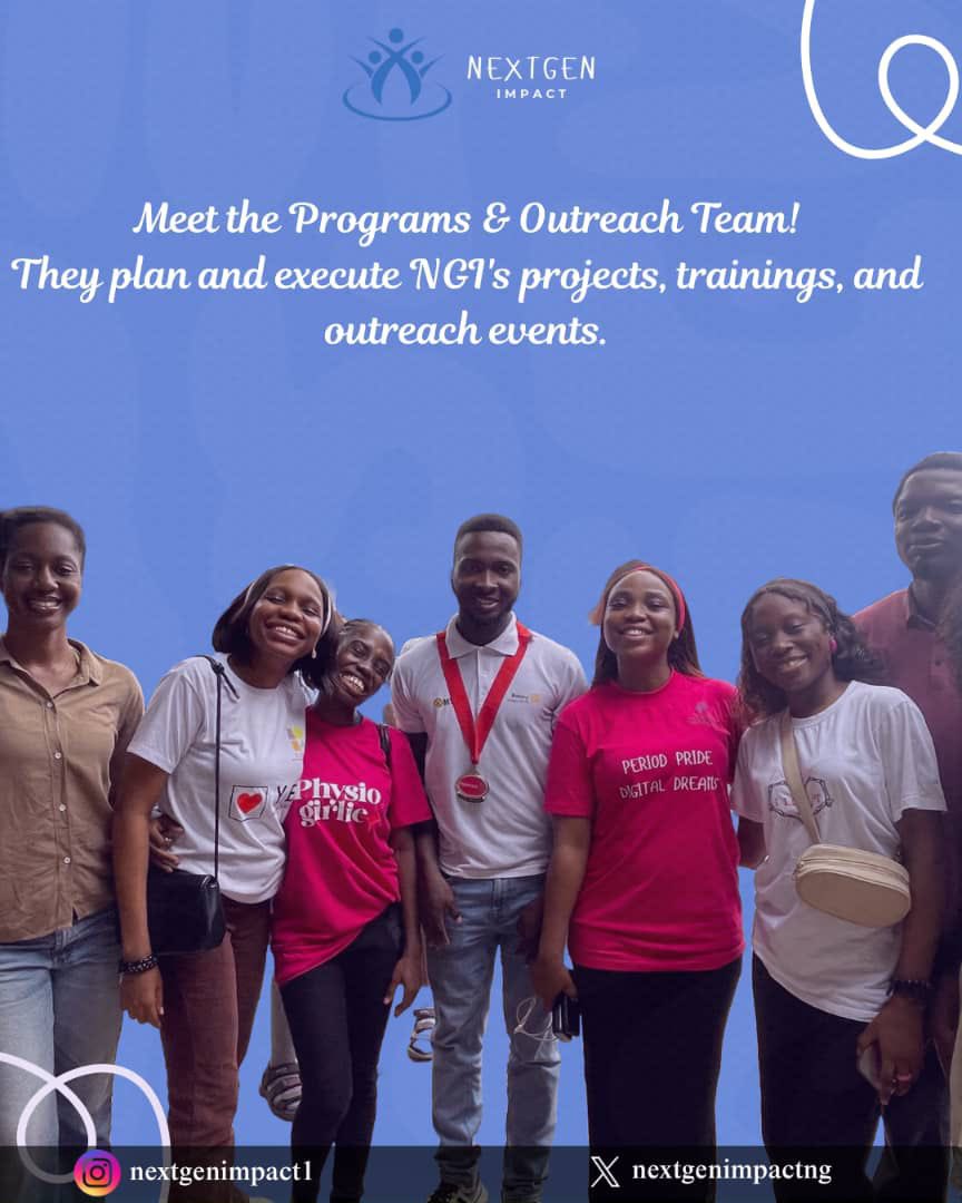 nextgenimpactng's tweet photo. Behind every project is the team that turn ideas into action💡
Meet our Programs & Outreach Team! The driving force of NGI’s projects, trainings, and outreach events. They plan, execute, and inspire change.
Which team should we spotlight next? 👇
#NextGenImpact #NGO https://t.co/16I7mjWTyP