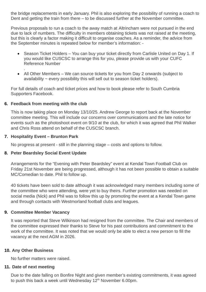 CUFCSC23's tweet image. ⬇️COMMITTEE MEETING MINUTES⬇️ #cufc