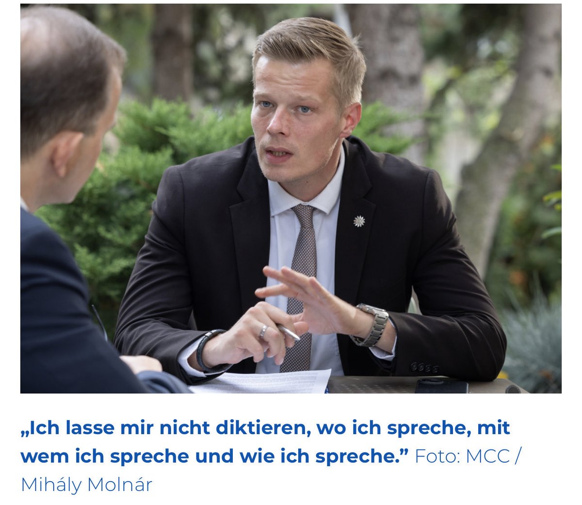 „Ich lasse mir nicht diktieren, wo ich spreche, mit wem ich spreche und wie ich spreche." <a href="/M_Ostermann/">Manuel Ostermann</a>, Anarchist