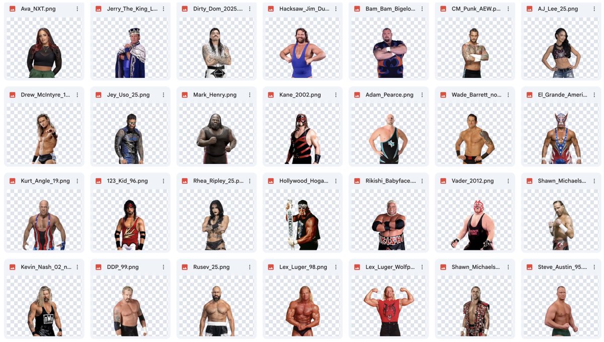 catchomania's tweet photo. A bunch of new renders, for everybody: https://t.co/emmedB2JJT

#WWE2K25 https://t.co/U4vAJHxBmr