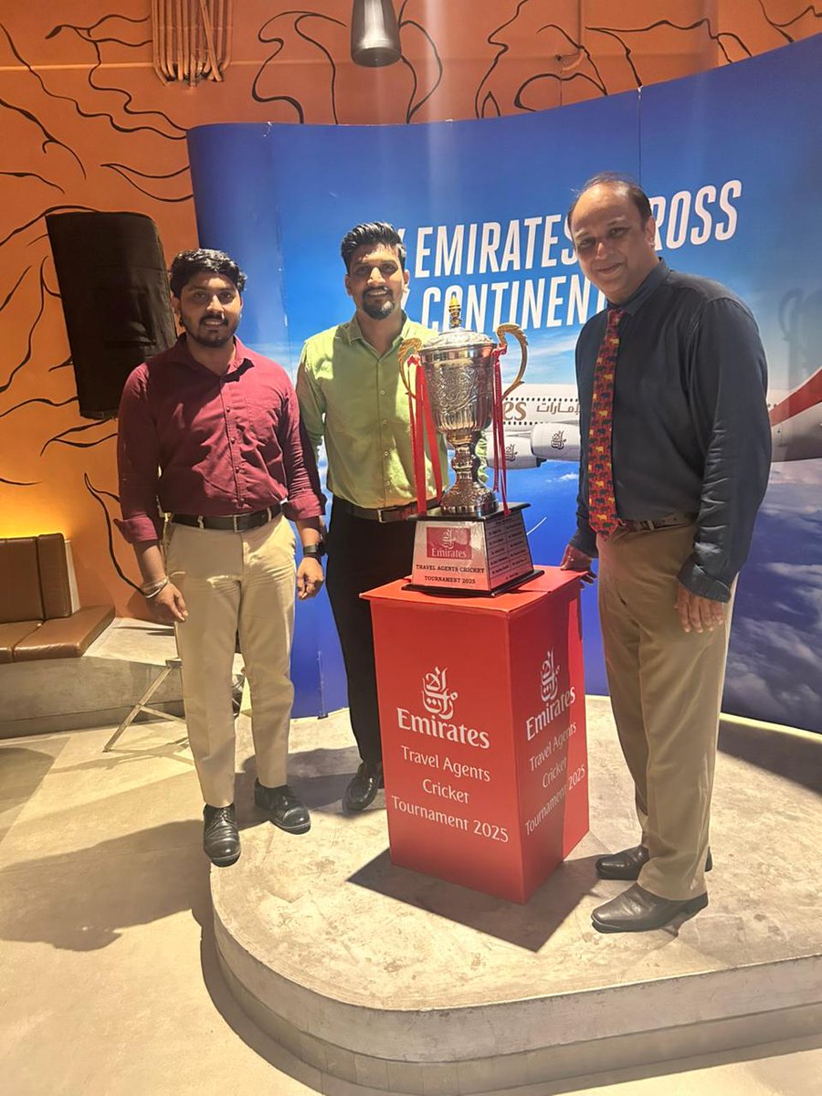 ETravTravelAPI's tweet image. We’re all set for the Emirates Travel Agents Cricket Tournament 2025!🏏🎉
Big thanks to Emirates Airlines for the caps, goodies & this exciting opportunity — team etrav is ready to hit it out of the park!💪✨
#etrav #EmiratesAirlines #CricketFever #TeamSpirit #B2BTravel #Gameon