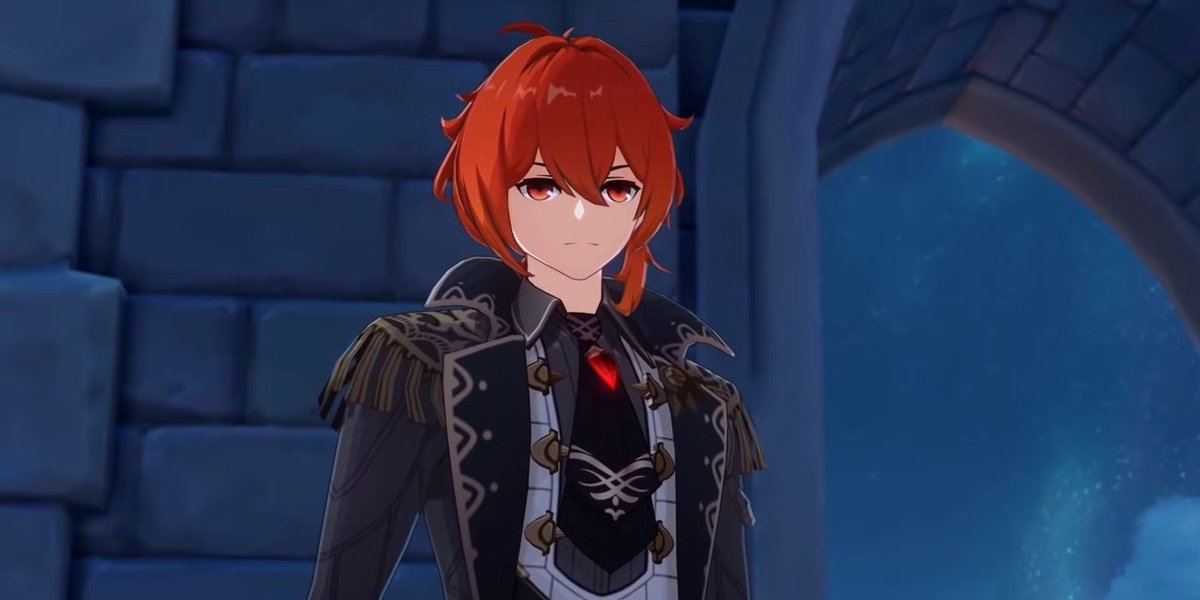 Ghostblobbu's tweet image. They look like they&apos;re from different games upgrade my boy Diluc! 😭