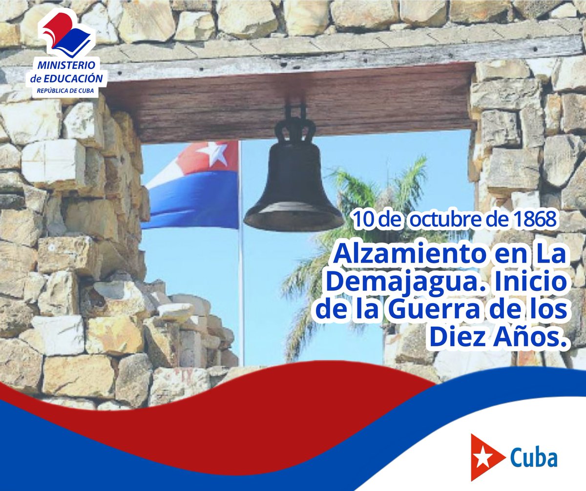 🇨🇺 El 10 de octubre de 1868, el abogado patriota Carlos Manuel de Céspedes (1819-1874) liberó a sus esclavos y alzó en armas a los cubanos, primer hecho fundacional de las Revoluciones de Liberación Nacional de #Cuba.

#CubaViveSuHistoria #CubaMined