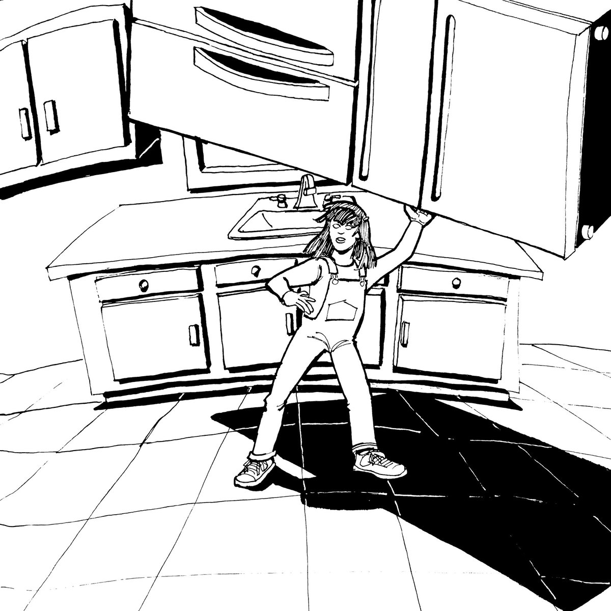 wrangleshank's tweet photo. Inktober 09: Heavy. “My Superhuman Sister” https://t.co/lhNCdLVydB