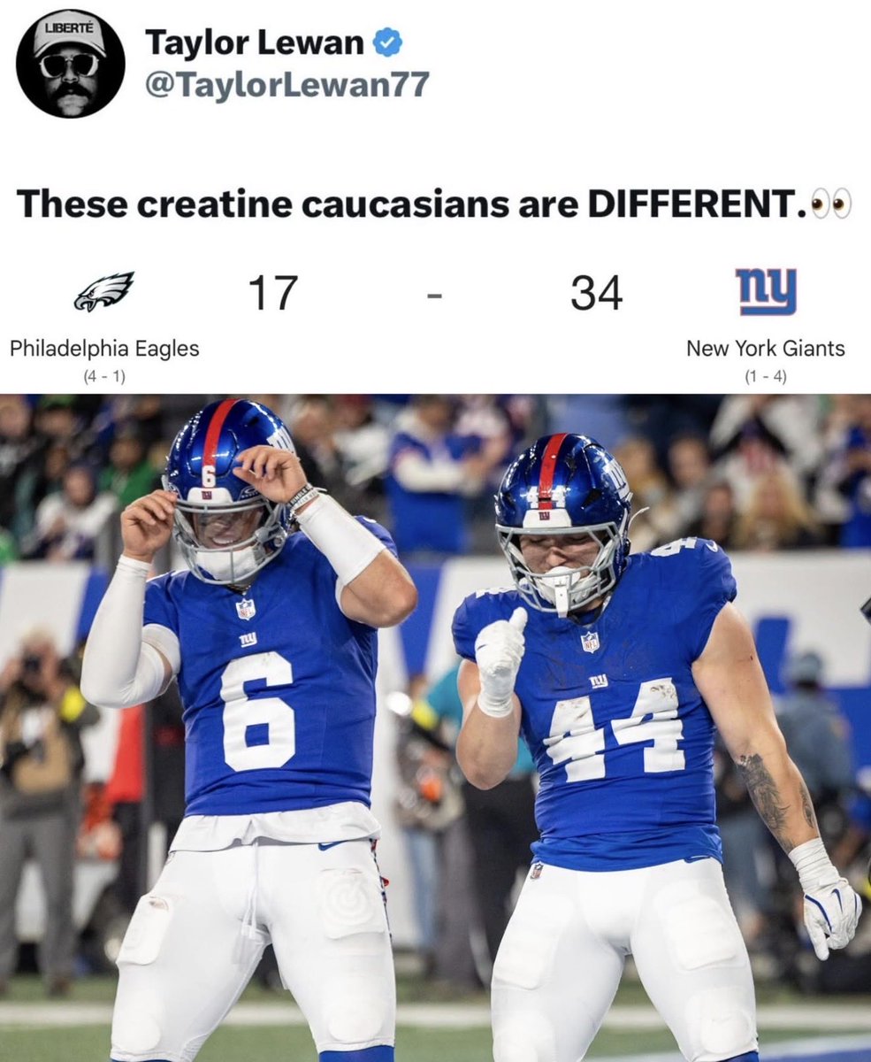 Gotham has a new dynamic duo! Lets hope fans get to enjoy it for a while #nfl #football #giants #camscattebo #jaxsondart #fans #betting #odds #dynamicduo odds for this weekend here rb.gy/0c3xe