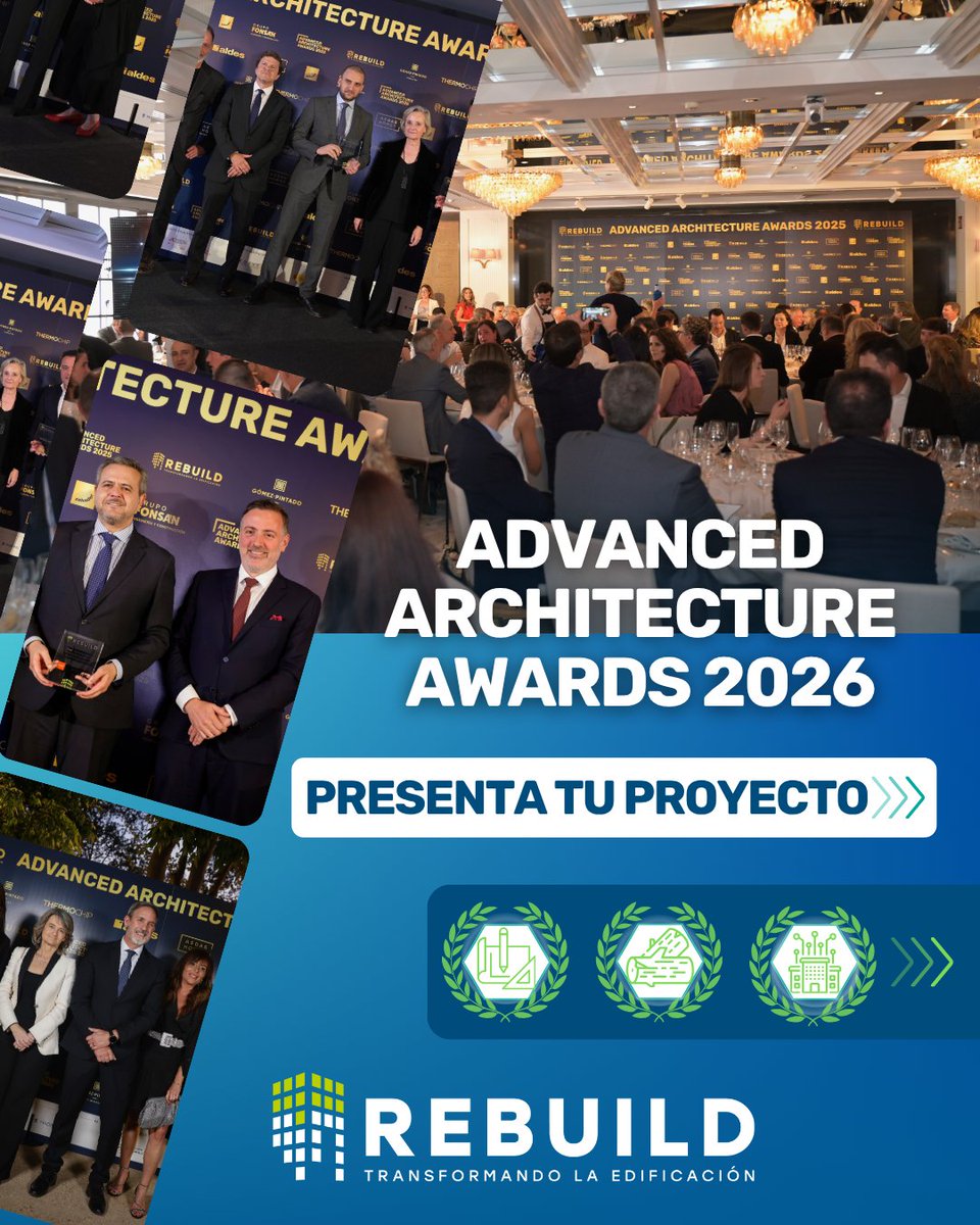 🏆 ¡CALL FOR AWARDS 2026!

Reconocemos la innovación en edificación a través de la sostenibilidad, digitalización e industrialización.

🚀 Presenta tu proyecto ahora 👉 bit.ly/AWARDS_REBUILD…

#AdvancedArchitectureAwards #REBUILD2026 #Innovación #Arquitectura #Sostenibilidad