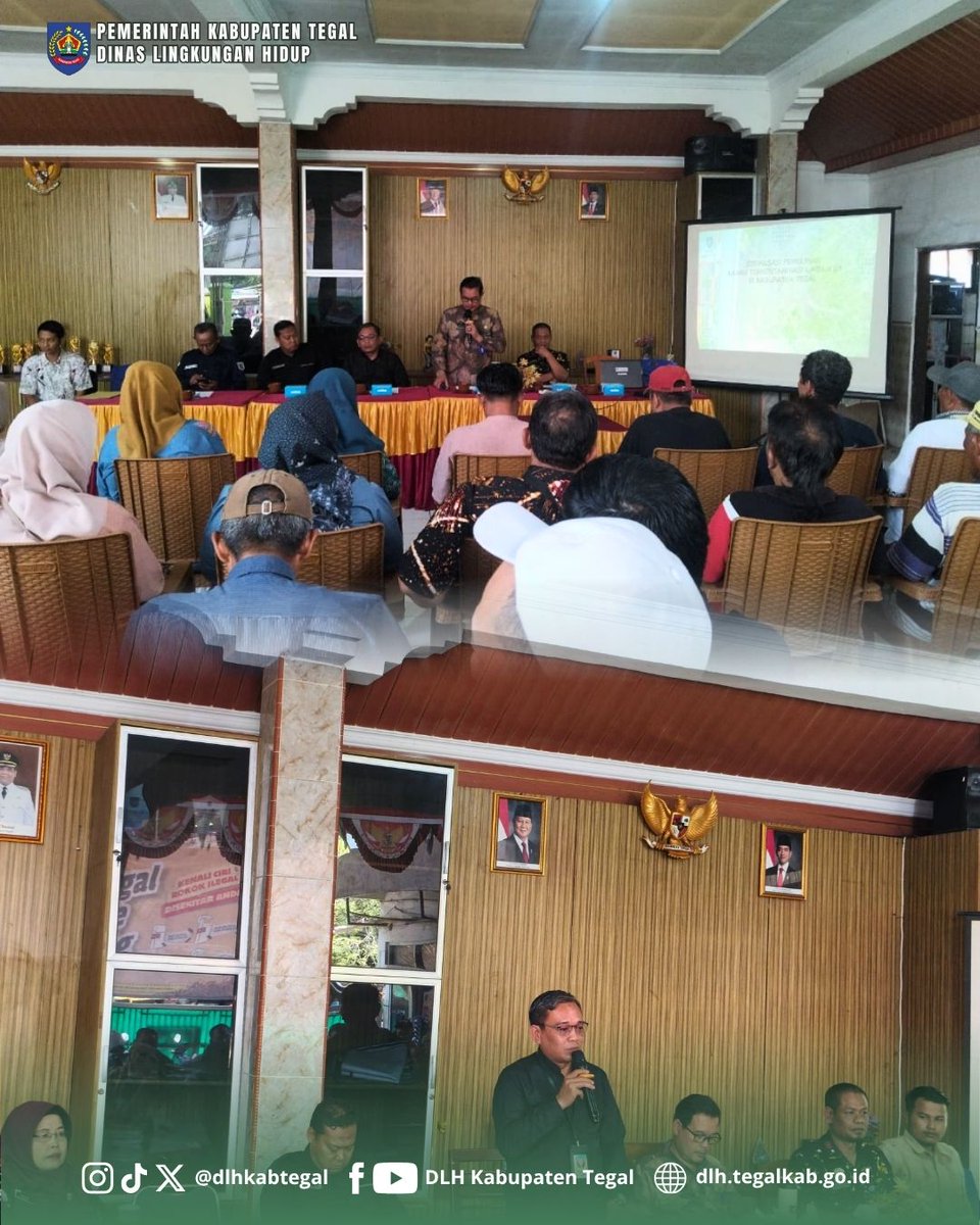 dlhkabtegal's tweet photo. #jakwirlingkungan Pemerintah Kabupaten Tegal melalui DLH menggelar Sosialisasi Pemulihan Lahan Terkontaminasi Limbah B3 di Balai Desa Pesarean, Kec. Adiwerna.
Langkah nyata pulihkan bumi, selamatkan generasi 🌱
#DLHKabTegal #kabupatentegal https://t.co/lroTK3Bbcq