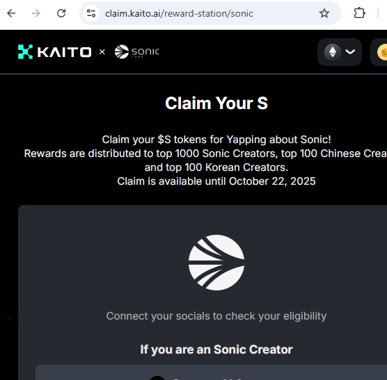CryptoWeb16's tweet photo. Hey @Punk9277 

Sonic yappers airdop url leaked.
is it safe to connect and claim? 
or do we need to wait an offcial annoncement from @SonicLabs or @KaitoAI https://t.co/ks64CxBVsA