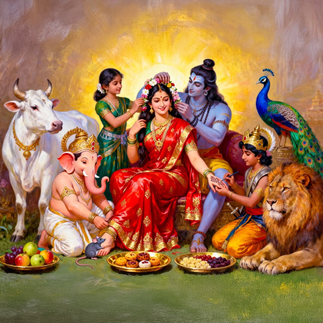 Geetashloks's tweet image. Best picture on x today , Shiv parivar 💗