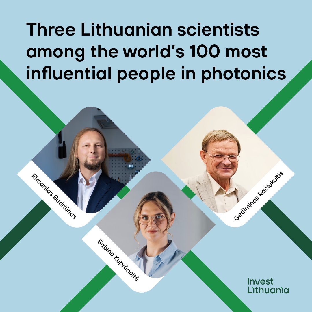 invest_LT's tweet image. 🌍 Three #Lithuanian scientists have been named among the world’s top 100 shaping the future of #photonics. 

Their work spans ultra-fast #lasers, next-gen manufacturing and award-winning optical coatings.🔬

lithuania.lt/news/business-…