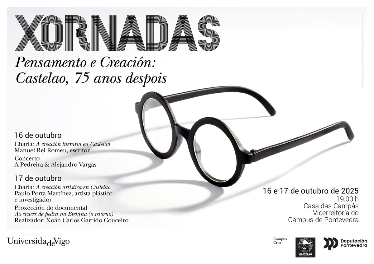 A obra de Castelao centra neste 2025 as xornadas Pensamento e Creación, que <a href="/Campuscrea_po/">CampusCreaUVigo</a> e <a href="/aulacastelao/">Aula Castelao</a> promoven co patrocinio de <a href="/depo_es/">Deputación Pontevedra</a> e que terán lugar o 16 e 17 de outubro no campus de Pontevedra da <a href="/uvigo/">Universidade de Vigo</a>.

➡️ acortar.link/l8sQ8Y

#duvi #uvigo #xeracionuvigo
