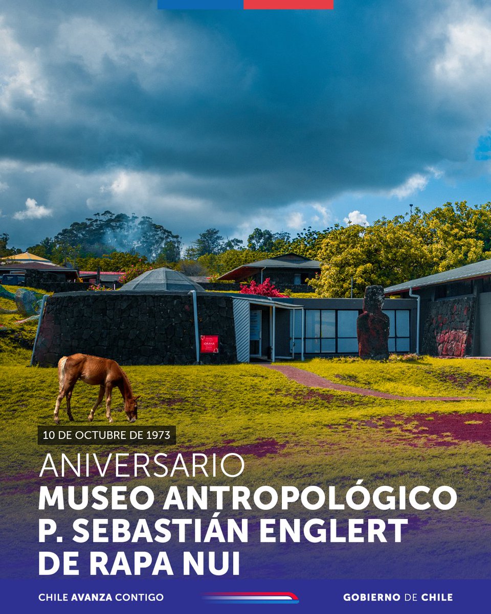patrimonio_cl's tweet photo. HE ŊOŊORO O TE HARE HUE TAO’A TUPUNA RAPA NUI 🗿✨El @MuseoRapaNui está de aniversario. Fundado en 1973 con la colección del padre Sebastián Englert, resguarda más de 20 mil piezas de la historia rapanui y hoy se renueva en Vaitea con un proyecto construido junto a la comunidad. https://t.co/gA6tWHHa6k