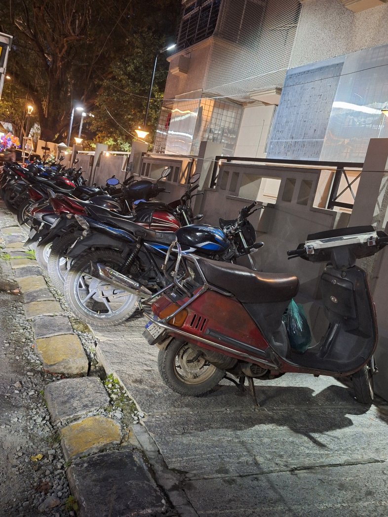 Footpath fully used for parking!!