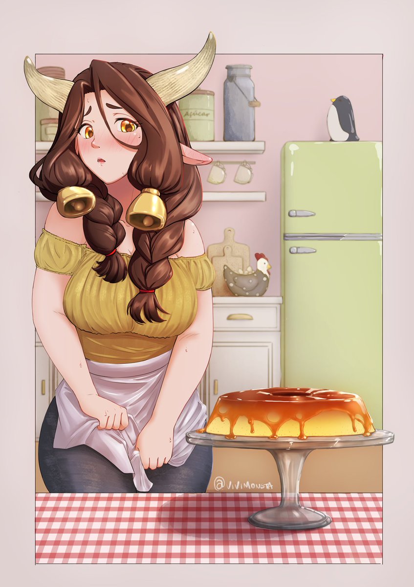 Mumu is a cowgirl who loves to cook but struggles with the temptation of eating her own creations
#ocart #cowgirl #milkpudding