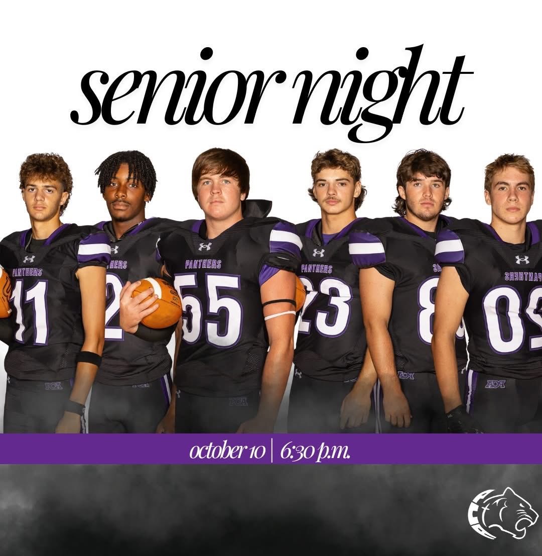 Prattville Christian Academy Football (@pca_pantherfb) on Twitter photo Senior night tonight. Festivities start at 6:30 Kickoff set for 7 PM vs. Houston Academy. Senior night tonight. Festivities start at 6:30 Kickoff set for 7 PM vs. Houston Academy.