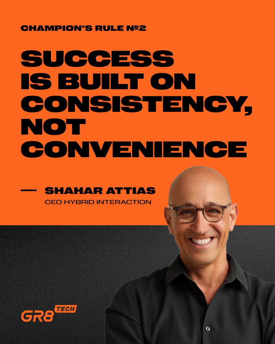 🥊 Champion’s Rule №2

Shahar Attias, СЕО Hybrid Interaction
"Success is built on consistency, not convenience."

For Shahar, that means starting every day with an early morning run — even during the busiest exhibition days. It sets the tone, sharpens the mind, strengthens the