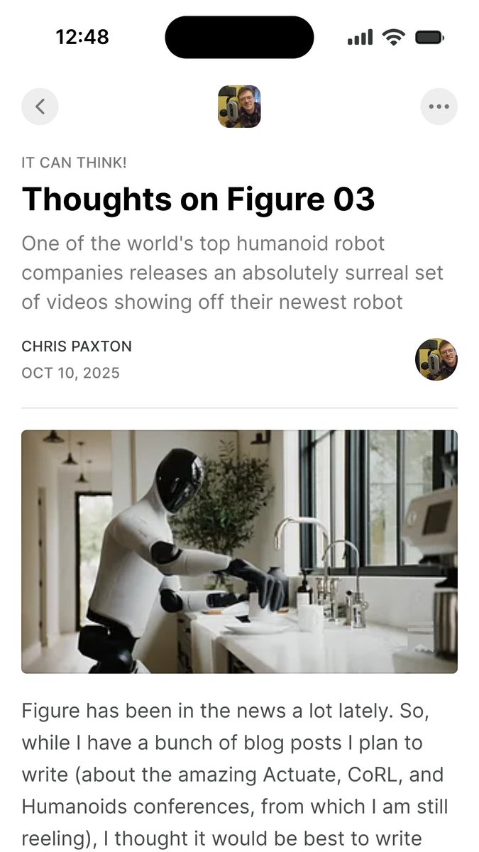 My first impressions of the Figure 03: it continues figures incredible progress towards a general-purpose humanoid with a few clear improvements over 02, without fundamentally addressing the capability gaps we saw in the previous versions, most notably around whole body control