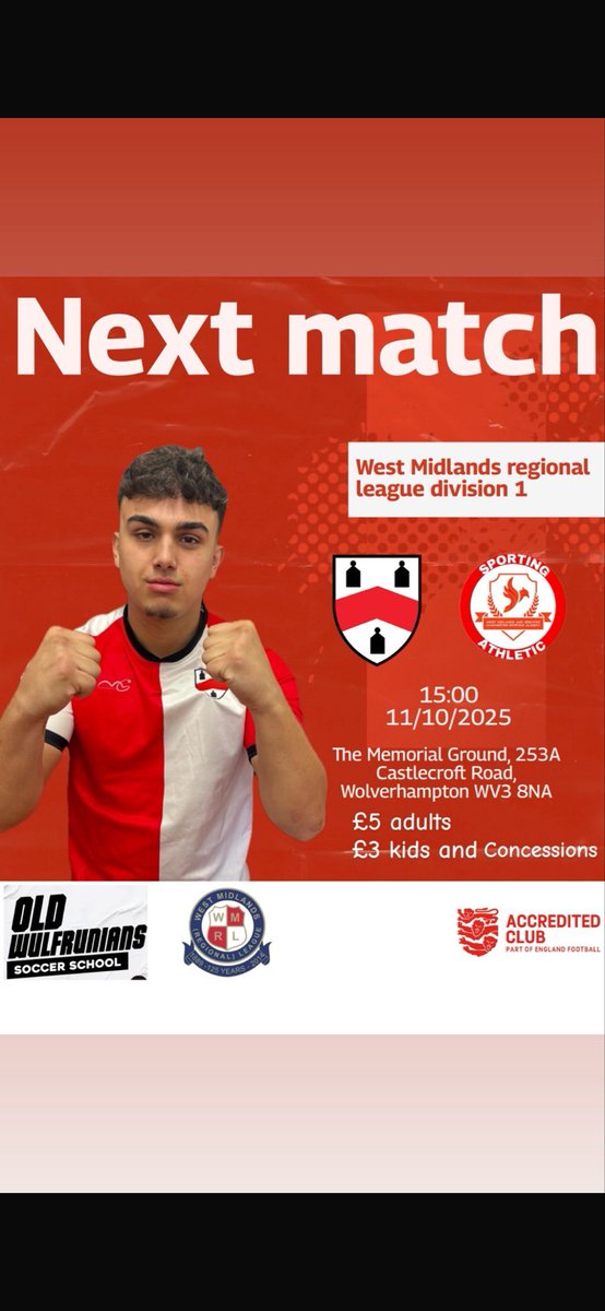 We’re at home again tomorrow as we attempt to reclaim top spot back in the league! 

Come and support us - details below 👇 

🔴⚪️🐺⚽️