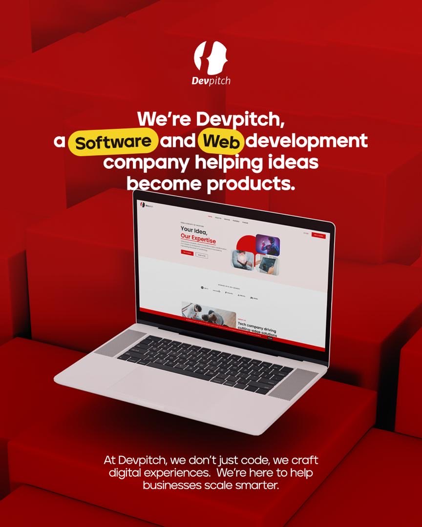 DevpitchCo's tweet image. We’re Devpitch, a Software and Web development company helping ideas become products.
Your Idea, Our Expertise!
At Devpitch, we don’t just code, we craft digital experiences.
We’re here to help businesses scale smarter.
#Developer #SoftwareDevelopment #Website #Coding #Tech