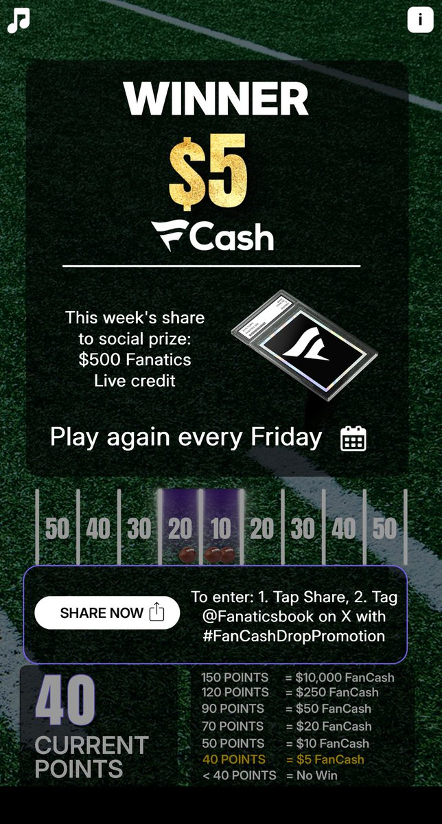 BrandonJordan93's tweet photo. Play the #FanCashDropPromotion today

 https://t.co/YBRb5NJXuF https://t.co/et3t0REnFu
