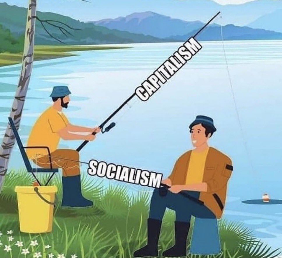 People supporting free market principles know that only capitalism generates growth and prosperity for all.

As the lefts are not able to create anything they always want to steal other people’s money and redistribute it.

Unfortunately one cannot multiply wealth by dividing it.