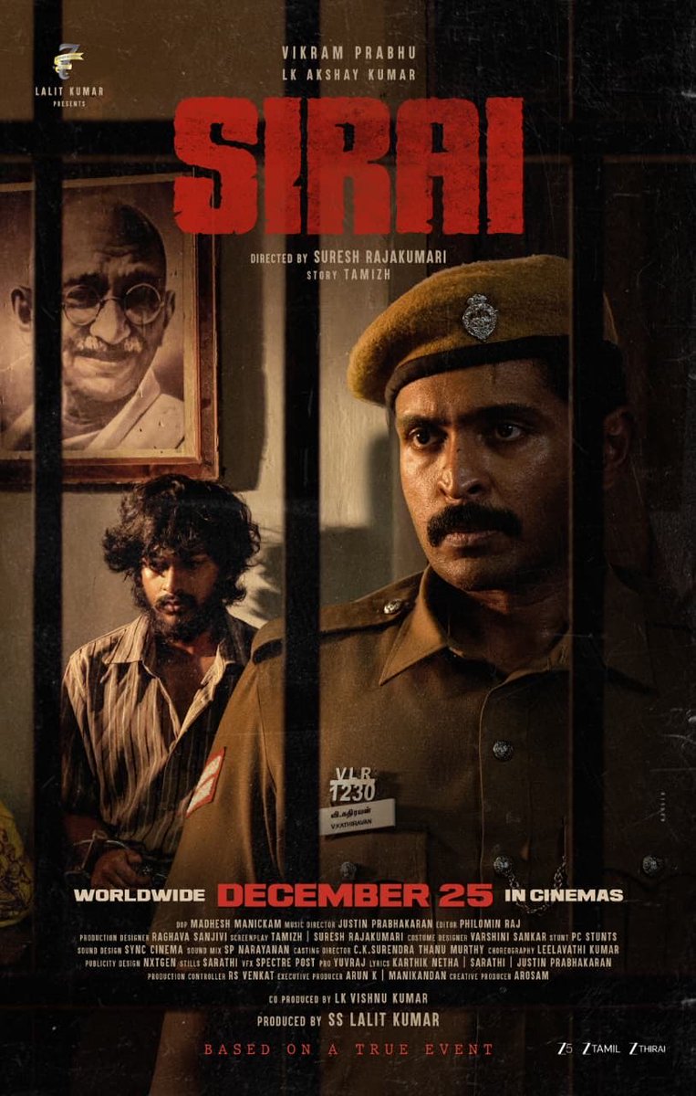 itisprashanth's tweet image. Heard that a big OTT player has already signed up , after watching the full content!

Now that’s a rarity In current scenario ! Hearty Congrats team #Sirai ! 

Experience the intense and hard hitting #Sirai on the big screen this Christmas – December 25🎄

Congrats @7screenstudio…