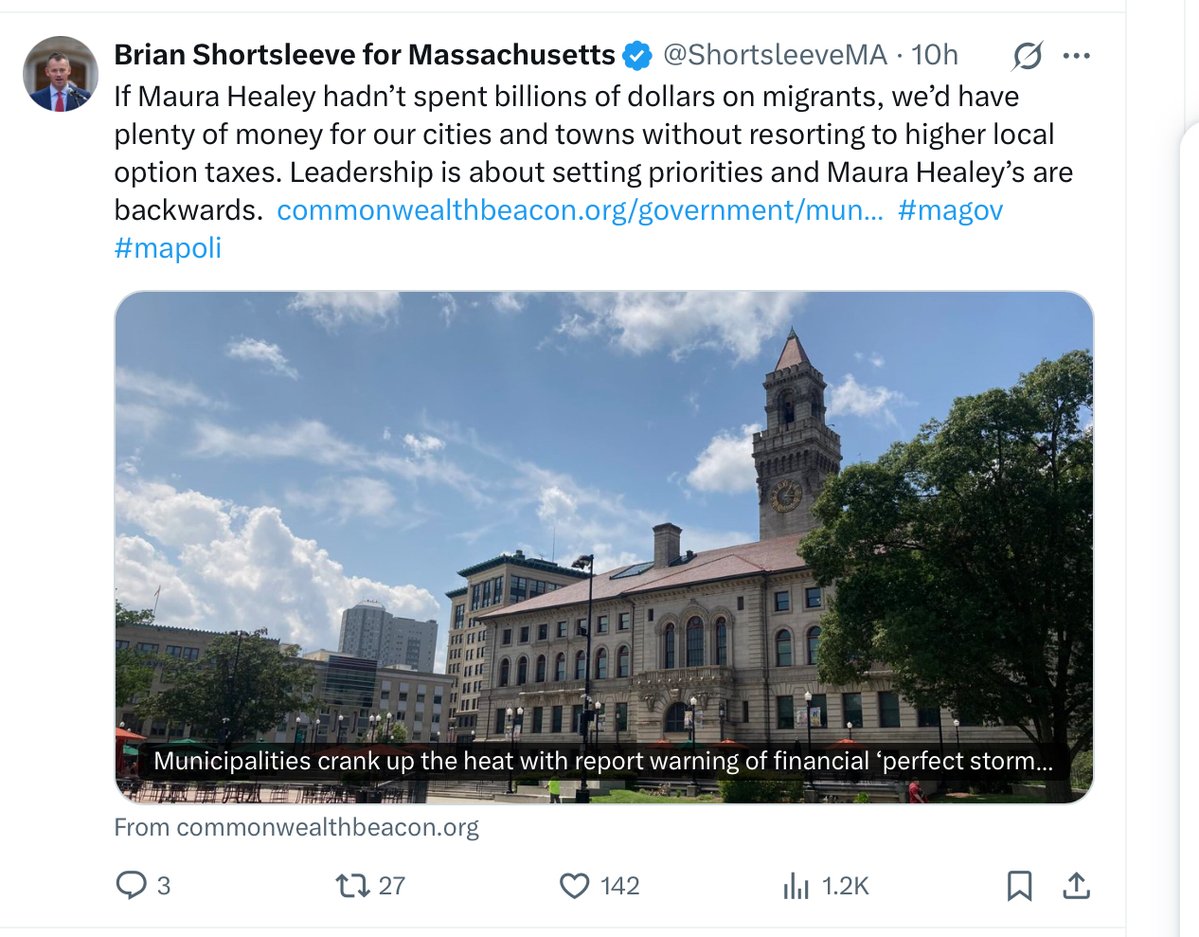 FortPointer's tweet image. Someone tell Shortsleeve that ICE’s detention facilities aren’t built and operated for free. On the contrary, they may be far costlier than the facilities Gov. Healey has been providing to house people on US soil through no fault of her own.