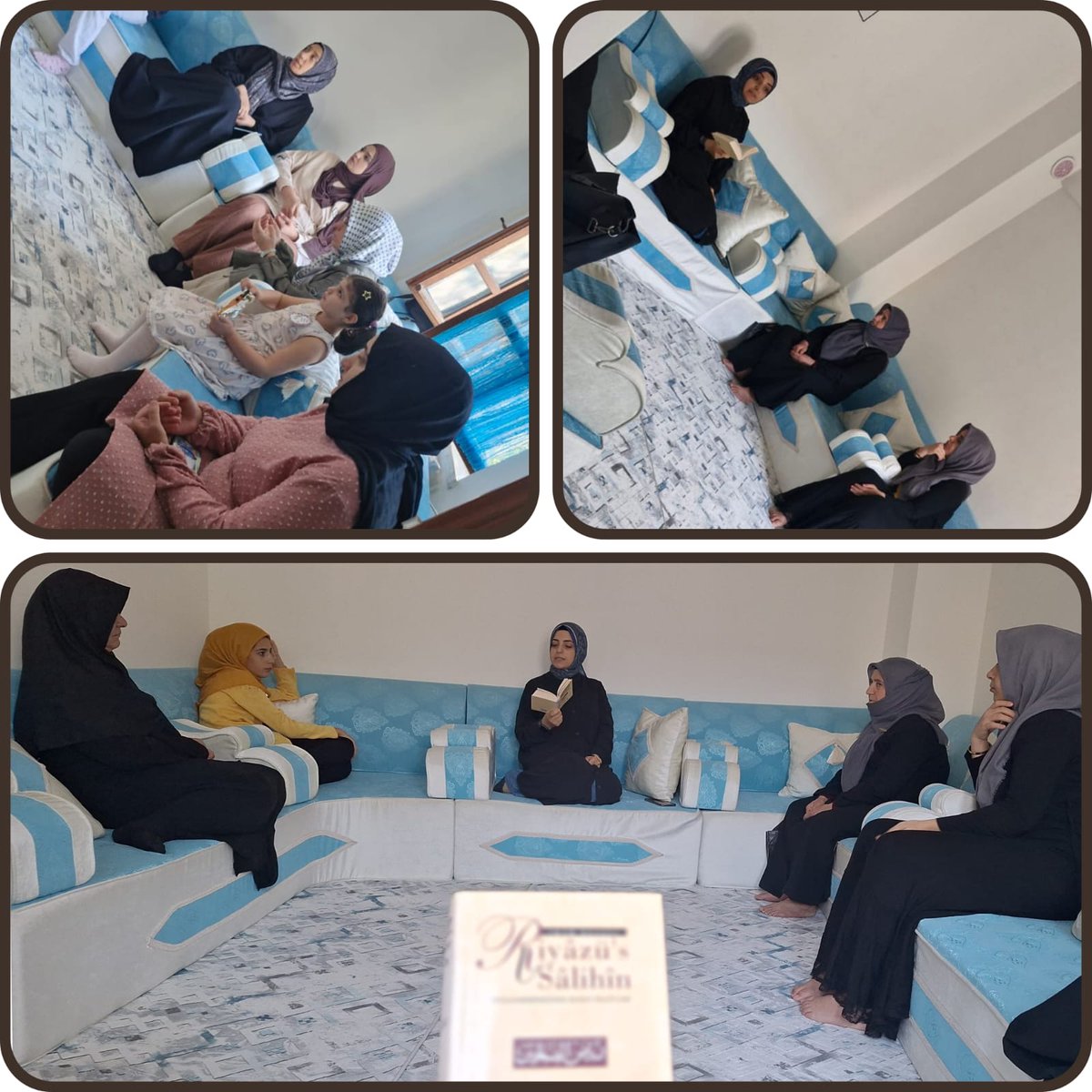 SurTugva's tweet photo. Sur Kadın ve Aile Koordinatörlüğü olarak "Muhabbet Meclisi'nde" toplanıyoruz!

Muhabbet Meclisi'nde bu haftaki konumuz olan "riyazü's Salihin hadislerinden ihlas ve niyet konusunu hasbihâl ettik. 

Sizleri de Muhabbet Meclis'imize bekleriz. https://t.co/r7G2RCcD0c