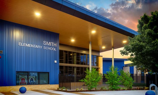 DesignwithMetal's tweet image. On our homepage today we revisit the new Smith Elementary School in Travis County, TX. Replacing an aging 50-year-old facility, it features metal wall panels from @pacclad in its design. designandbuildwithmetal.com/featured-proje…