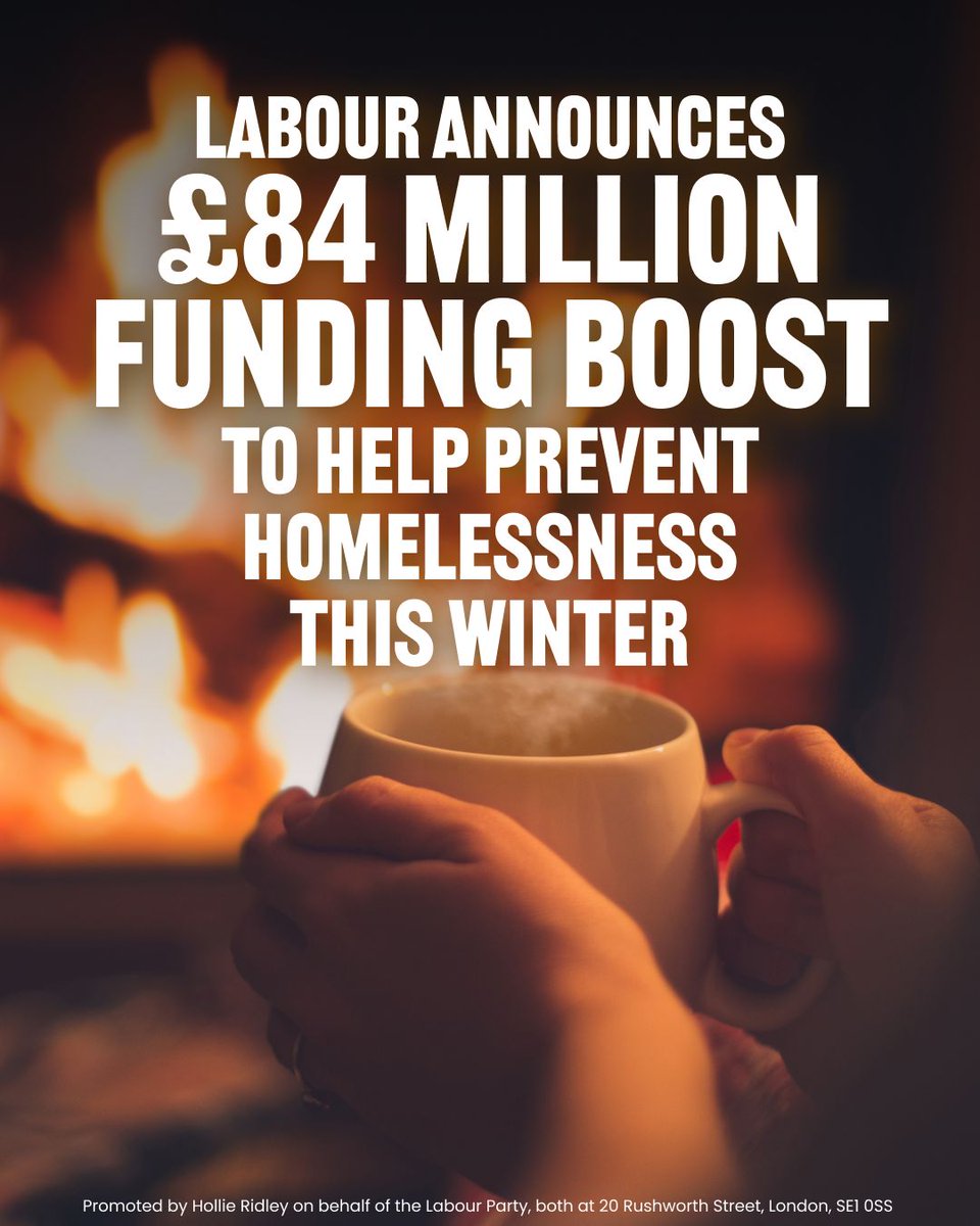 UKLabour's tweet image. This Labour Government is stepping up to help those who need it most this winter.

We&apos;ll provide immediate help for children and families in temporary accommodation, as we work to end homelessness for good.
