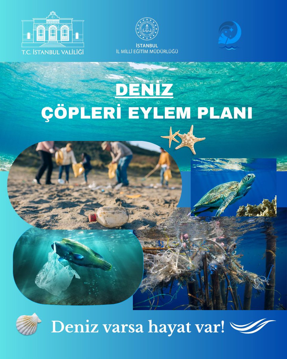 🌊 Deniz varsa hayat var!
Denizlerimizi korumak, geleceğimizi korumaktır.

T.C. İstanbul Valiliği ve İstanbul İl Millî Eğitim Müdürlüğü olarak, “Deniz Çöpleri Eylem Planı” kapsamında doğamızı ve canlılarımızı yaşatmak için birlikte çalışıyoruz.💙

#DenizVarsaHayatVar