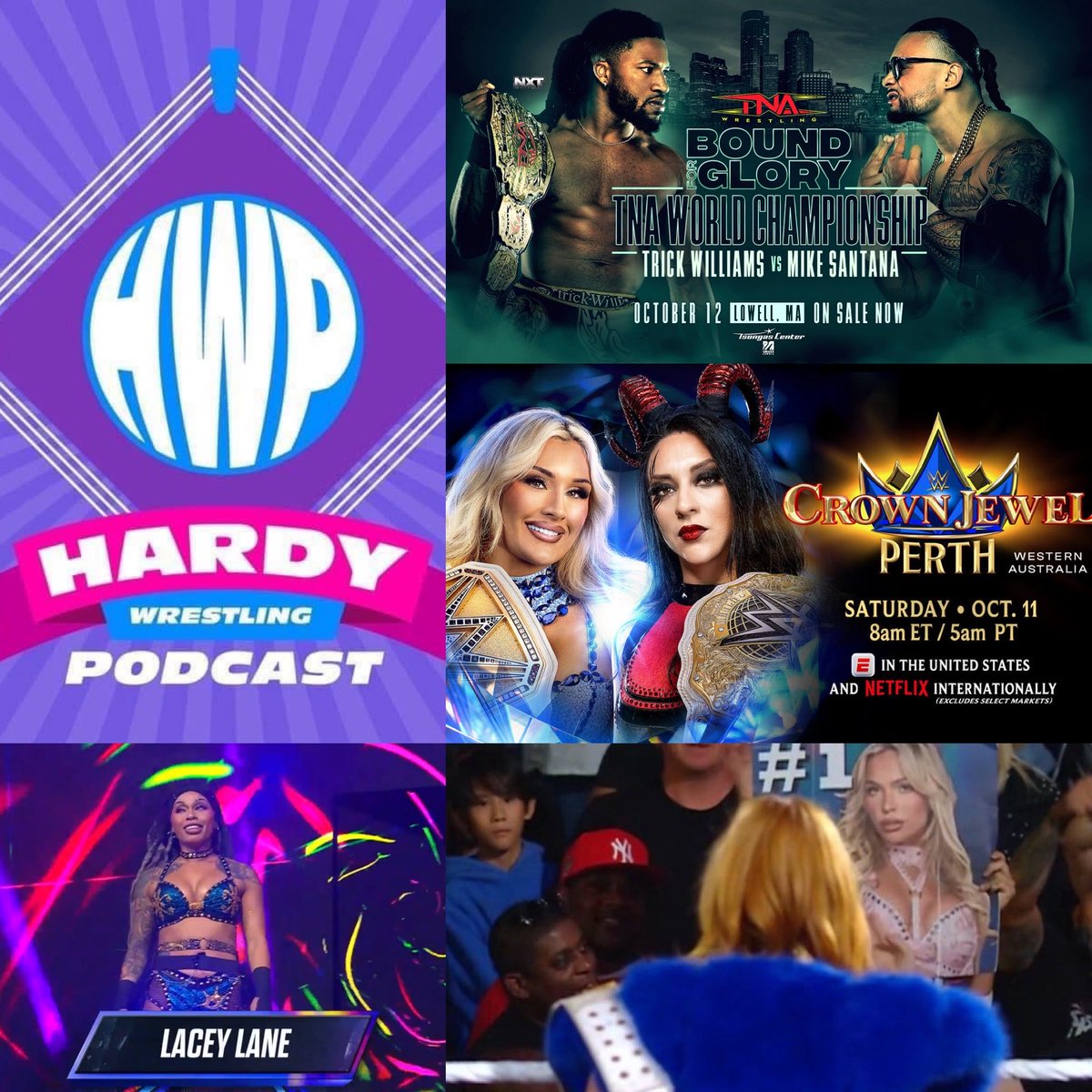 Join <a href="/QueenStephHardy/">Stephanie Hardy</a> for a new episode of THE <a href="/hardywrestlepod/">Hardy Wrestling Podcast</a>! Steph is giving her #WWECrownJewel and <a href="/ThisIsTNA/">TNA Wrestling</a> Bound for Glory predictions as well as What She Liked in Wrestling This Week!

Tune in after #SmackDown tonight live at 10:20 pm ET! #WrestlingCommunity