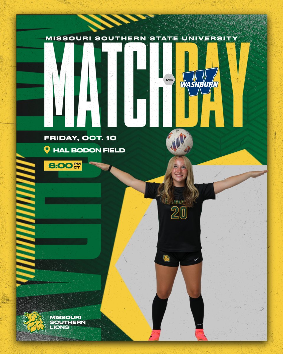 GAME DAY vs. Washburn University

⏰ – 6:00 PM
📍 – Missouri Southern State University | Joplin, Mo.
🖥️ – mssulions.com/coverage