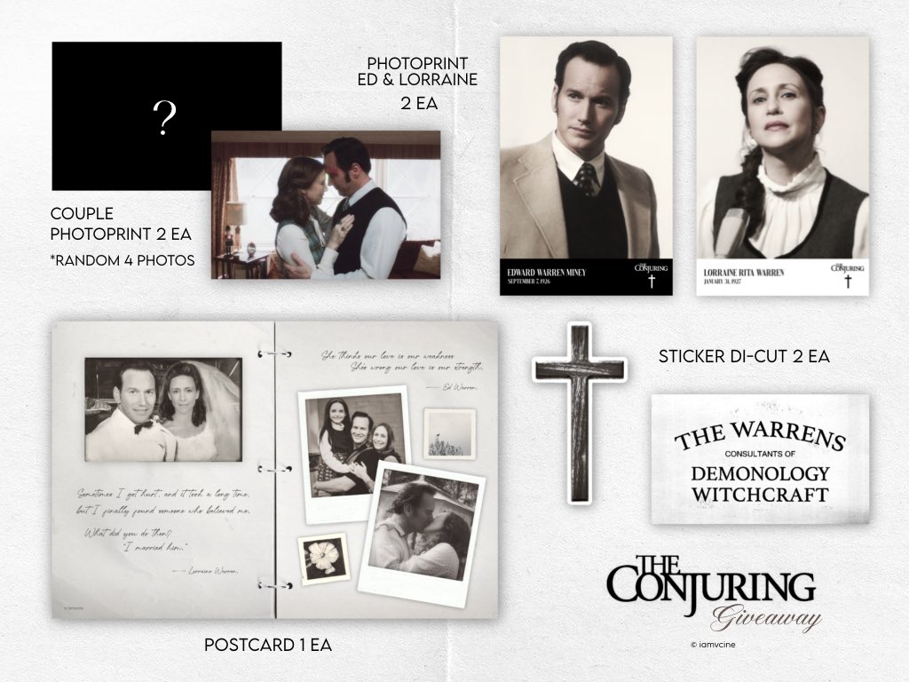 ❨  pls kindly retweet  ❩

G𝔦veaway — 𝒯he Conjuring ✝︎
𓈒 ed and lorraine warren - 10 set 𓈒

shipping 45฿  |  * thai address only *
gg from : 12/10 📁 ( 20:20 )

#b_mygiveaway