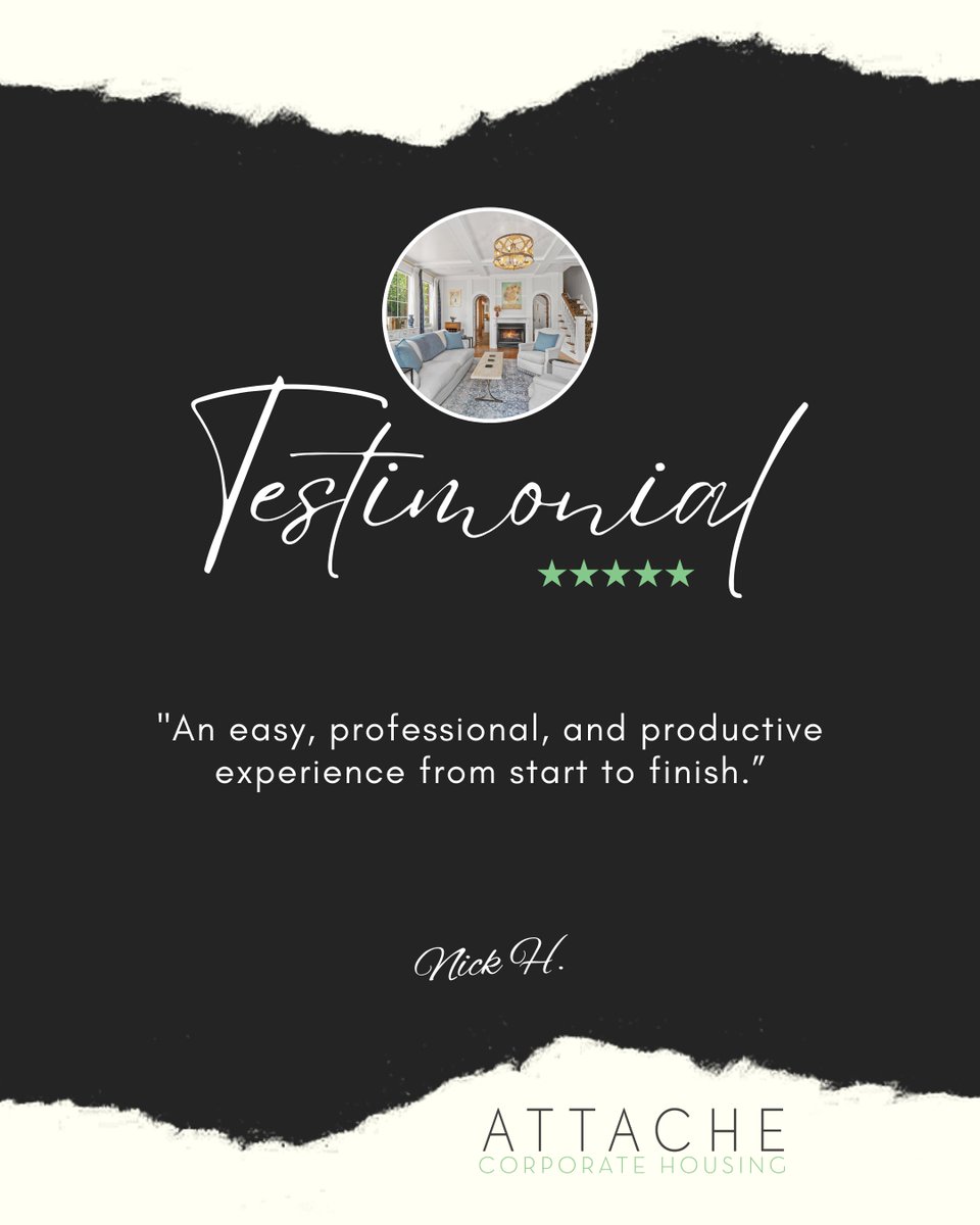 StayAttache's tweet image. Thanks for sharing your 5-star review regarding your 9-month stay with us! We love hearing your time in Alexandria was productive and enjoyable.  We’re thrilled your time in Alexandria was productive &amp;amp; enjoyable. Thanks for choosing #StayAttache!

#StayProductive #StayJoyful