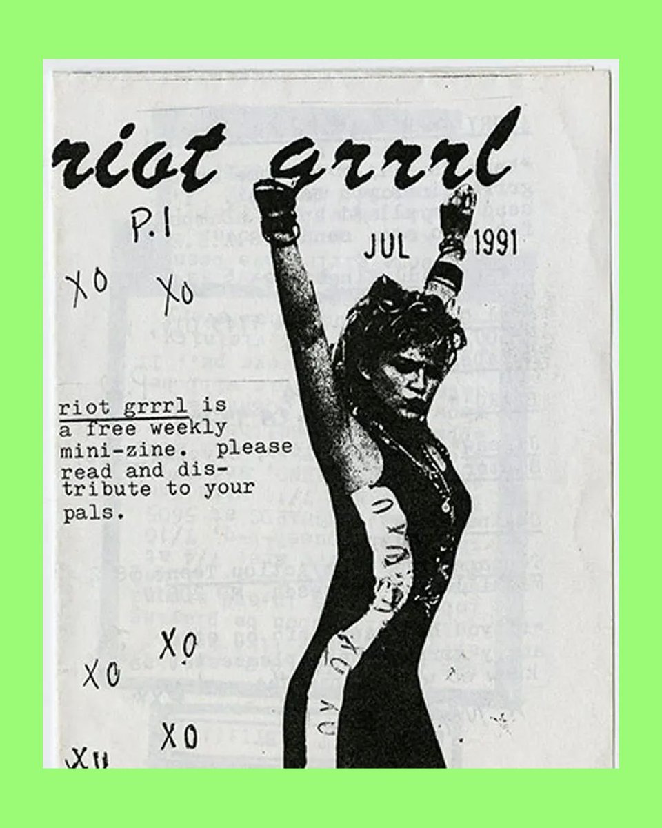 Riot Grrrl No. 1 Fanzine Cover, 1991 designed by Molly Neuman and 
Allison Wolfe.
archived by PGDA summer scholar Bridget Boehlke

#PeoplesGDArchive
#GDArchive