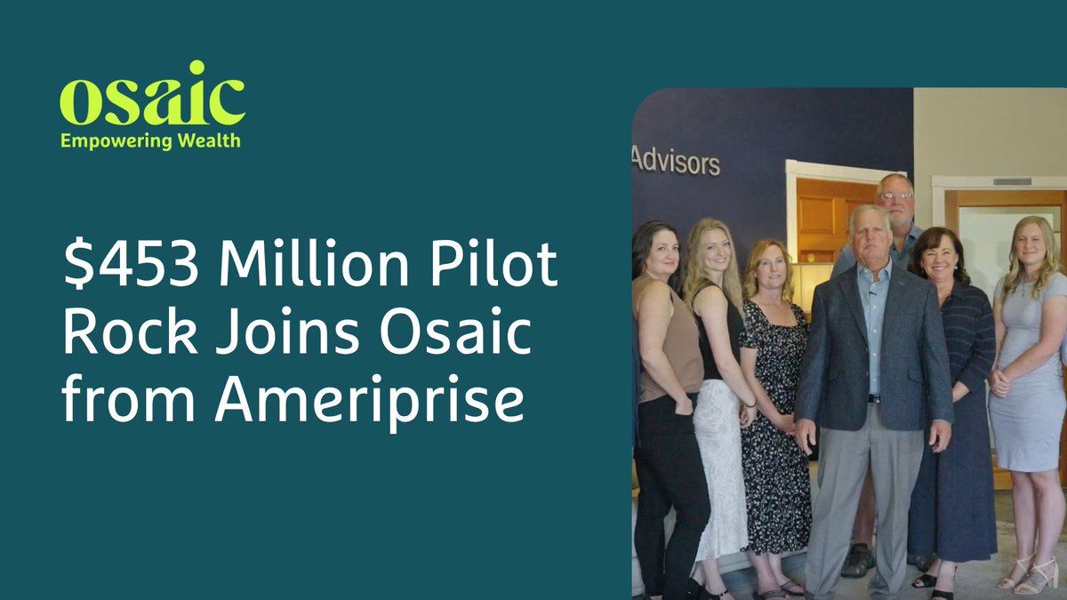 We're excited to share that Pilot Rock has joined our growing network of independent advisors!

“Affiliating with Osaic allows us to deepen [client] commitment by leveraging their industry leading technology and advisor support,” said Nathan Salhus. 

📰: ow.ly/guVk50X8Ah1