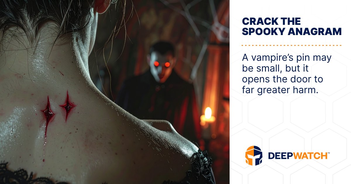 deepwatch_sec's tweet image. 🎃 Solve the Halloween & #CybersecurityAwarenessMonth anagram for some swag!
The anagram includes a riddle-style clue. Spot the scrambled word hidden in the clue, unscramble it into the correct cybersecurity term.
Submit your guess here: deepwat.ch/3VOrgE0
#CyberAware