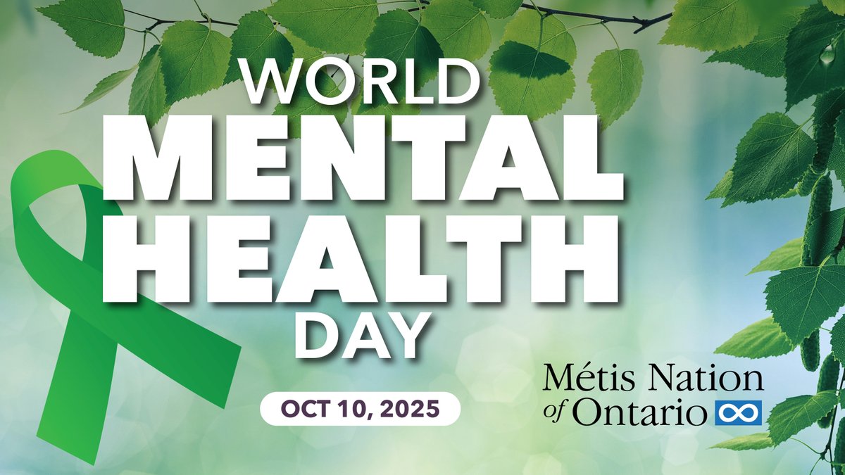 October 10 is #WorldMentalHealthDay. On this day, we highlight the importance of mental wellness &amp; the need for accessible, culturally relevant services for the Métis community.
 
More: ow.ly/1bkS50X9kJq