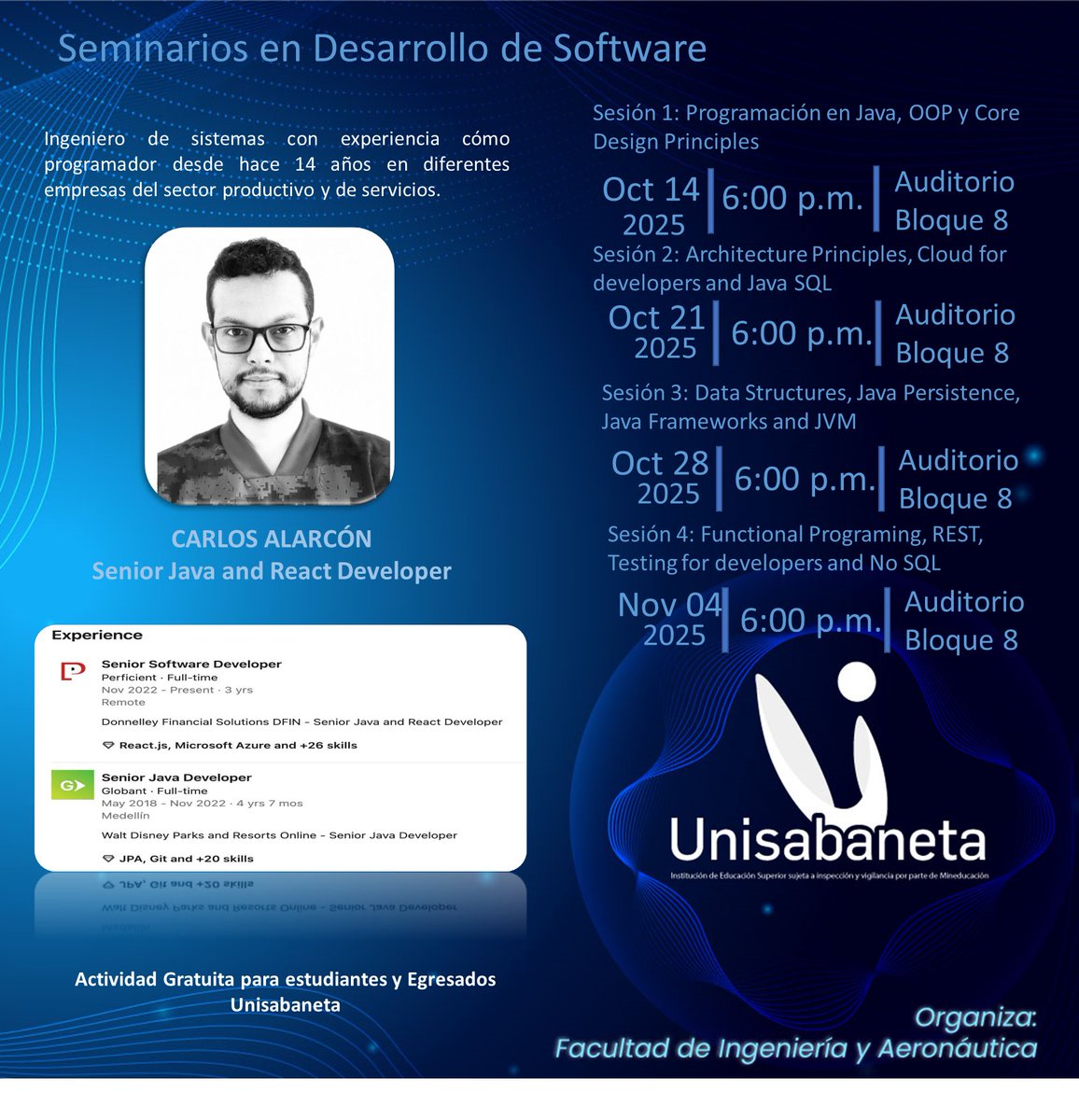 UNISABANETA's tweet image. ¡Aprende de un experto en Desarrollo de Software!    unisabaneta.edu.co/2025/10/10/apr… 

#Unisabaneta #ingenieria #javachallenge #java #antioquia #medellin