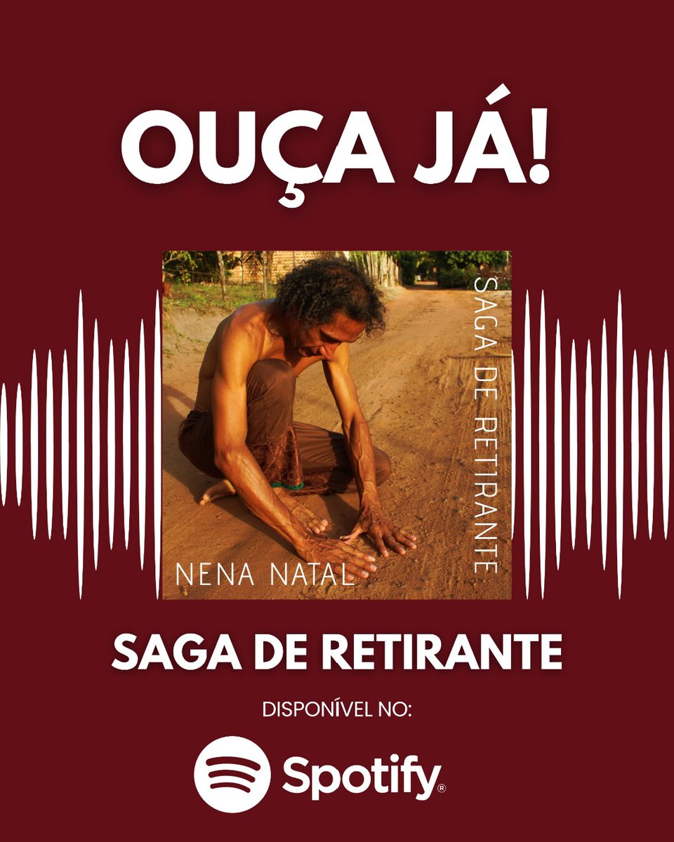 OUÇA JÁ! 📢
O novo álbum de Nena Natal, "Saga de Retirante", já está no ar para te conectar com a essência da música raiz brasileira.

Uma celebração potente da ancestralidade e da resistência do nosso povo. Se você ama MPB de verdade, essa é a trilha sonora que faltava.