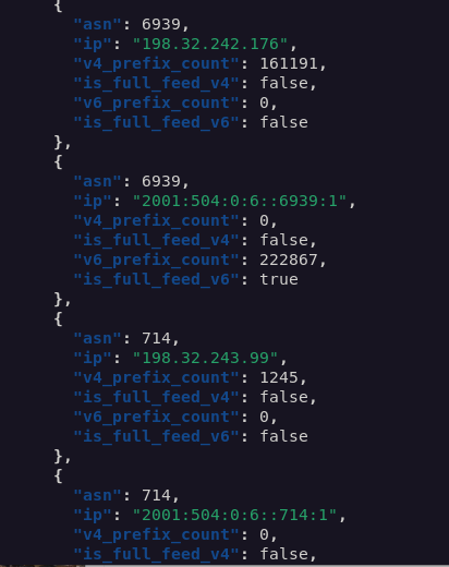 Anurag Bhatia (@anurag_bhatia) on Twitter photo Seems like RIPE NCC has recently added the RRC-info - API - stat.ripe.net/docs/data-api/…
Pretty cool. Can now use this data directly instead of computing from MRT dumps. :) Seems like RIPE NCC has recently added the RRC-info - API - stat.ripe.net/docs/data-api/…
Pretty cool. Can now use this data directly instead of computing from MRT dumps. :)