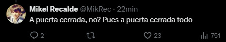 Confirmada la protesta de periodistas de la real sociedad por el partido a puerta cerrada vs osasuna.

personalmente bien hecha la protesta pero quizá hacerla con el segundo equipo con todo el hate que esto traerá al filial, no ha sido del todo acertado #realsociedad