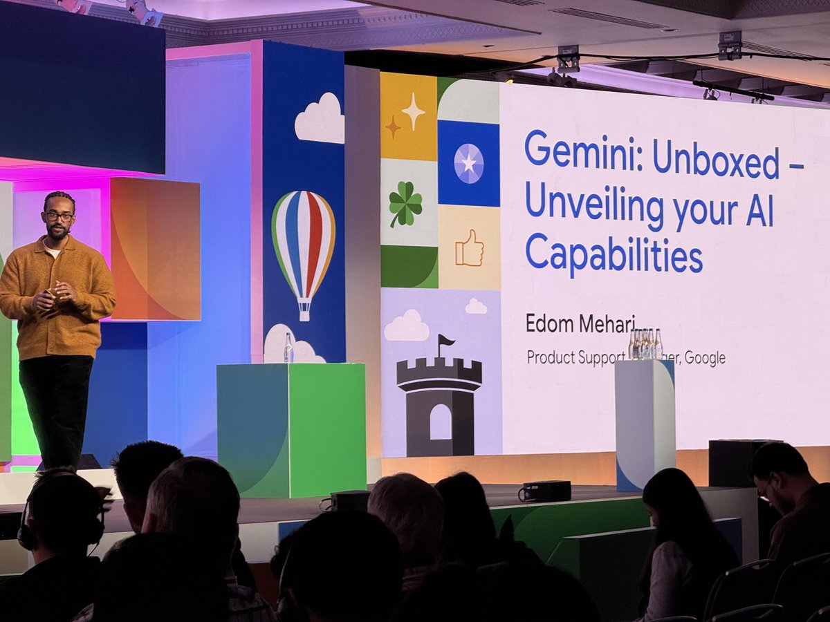 GooglePEProgram's tweet image. Breakouts continue at #PESummit25, with Product Support Manager Edom Mehari presenting on new AI capabilities from @GeminiApp!✨