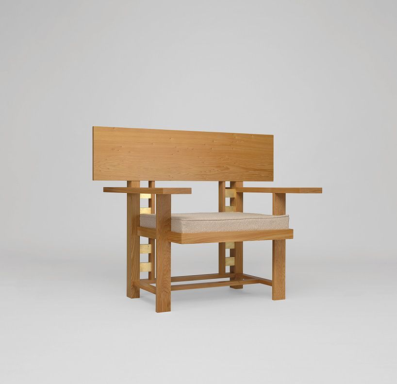 designboom's tweet image. reconstructed and unbuilt frank lloyd wright chairs debut at museum of wisconsin art show designboom.com/design/reconst…