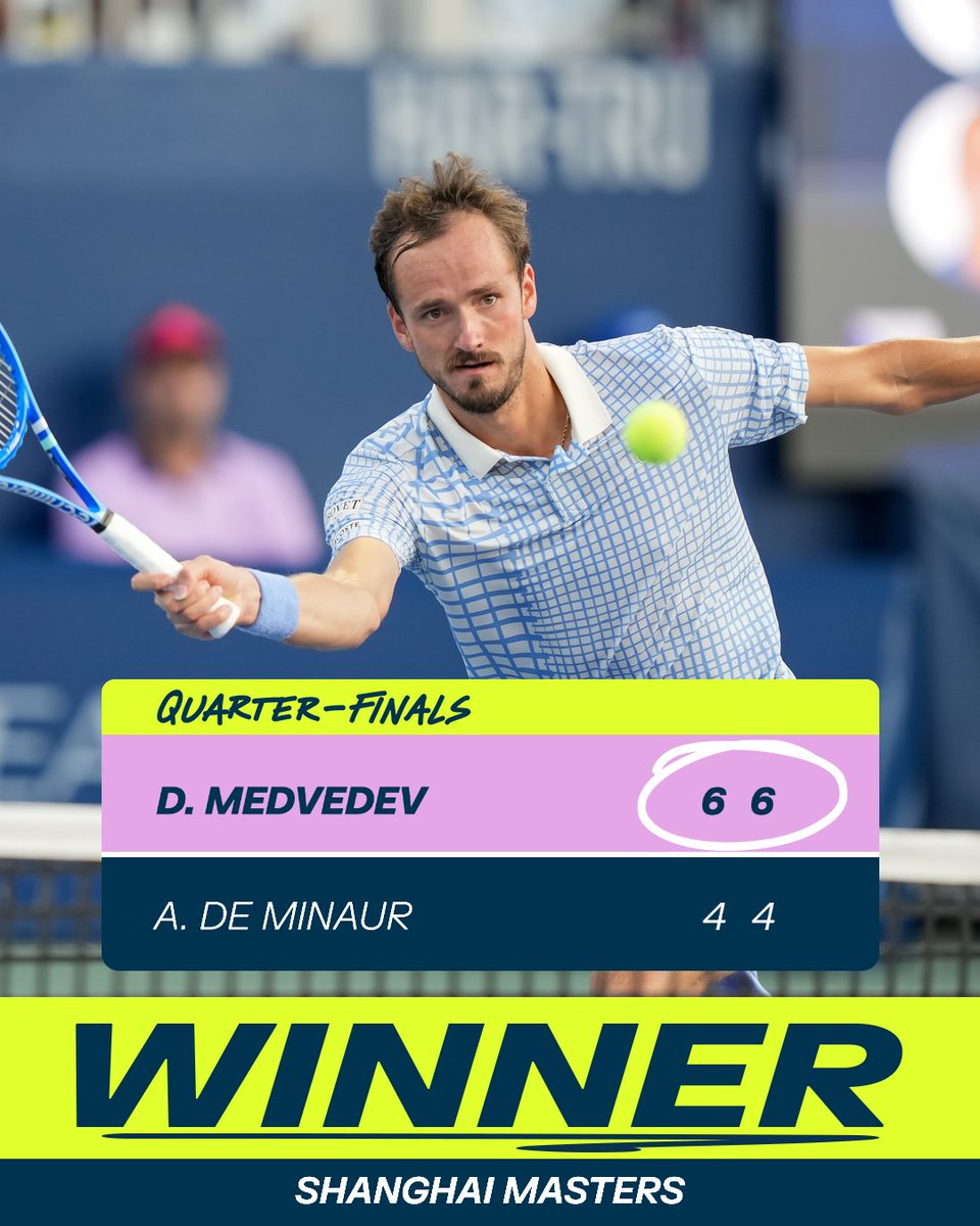 Daniil Medvedev battles to claim the last spot in the Shanghai Masters semi-finals 🔒

Daniil Medvedev s’approprie la dernière place au carré d’as du Masters de Shanghai 🔒
