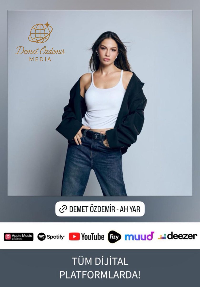 #DemetÖzdemir’in #EşrefRüya dizisinde seslendirdiği, M Lisa imzalı “Ah Yar” şarkısı YouTube trendlerdeki yerini korurken hem YouTube’da hem de Spotify’da 1 milyon dinlenmeyi geçti. 
Şarkı, Spotify Viral 50 listesinde 8. sırada yer alarak büyük beğeni toplamaya devam ediyor.💫
